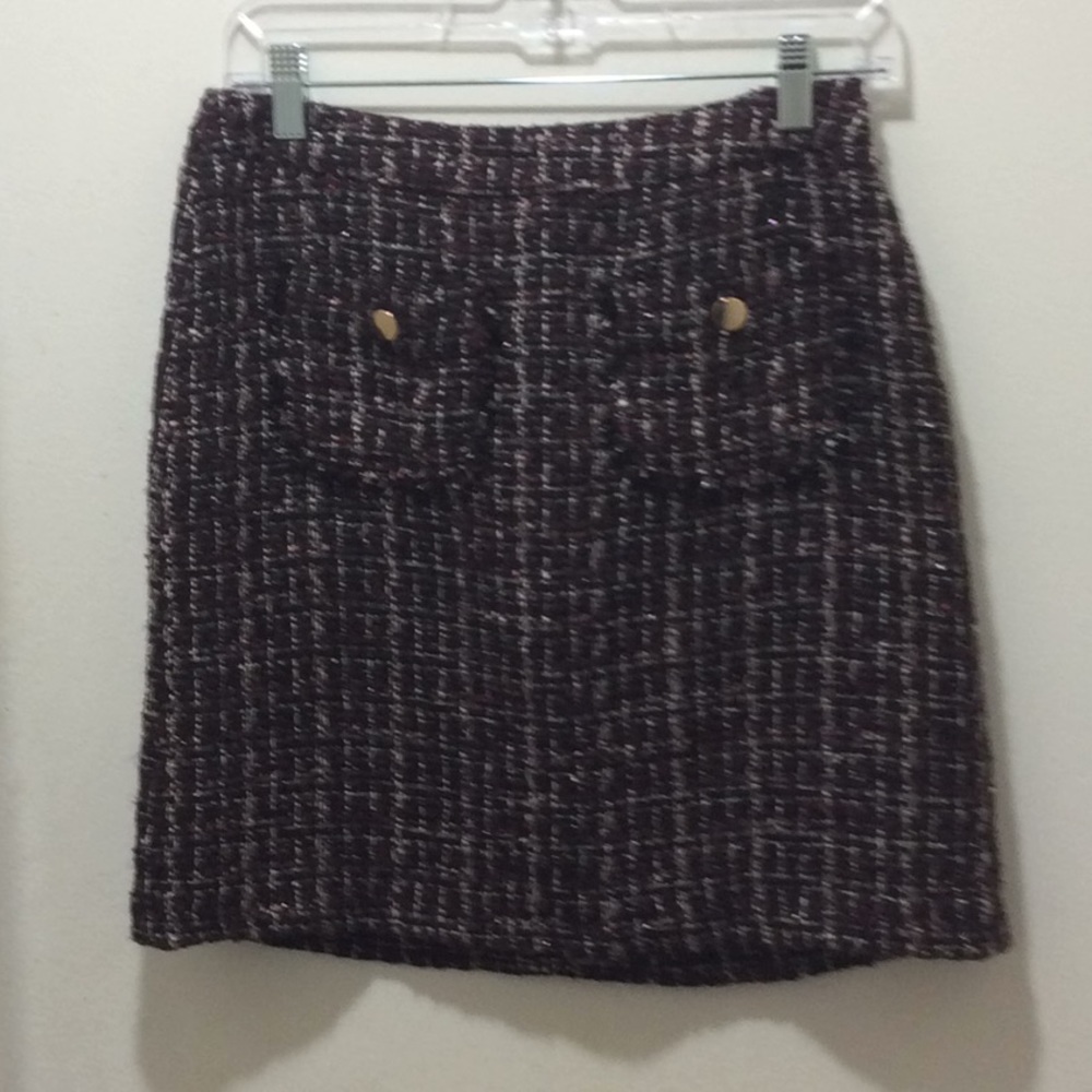 Maroon, black and beige Skirt